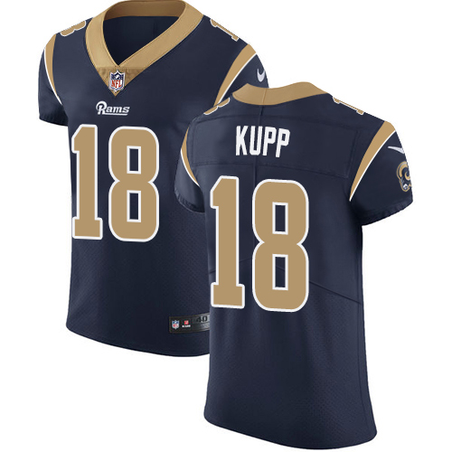 Nike Rams #18 Cooper Kupp Navy Blue Team Color Men's Stitched NFL Vapor Untouchable Elite Jersey
